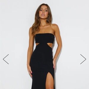 Hello Molly High love maxi dress black